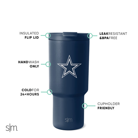  NFL Dallas Cowboys Ultra Tumbler, 30-ounce : Sports