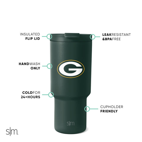 NFL Simple Modern Insulated Tumbler 2-30oz Cup Set Miami Dolphin