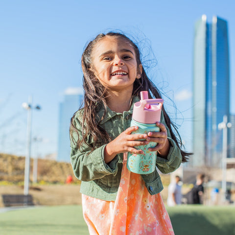 Simple Modern 12 oz Summit Kids Tritan Water Bottle with Straw Lid for  Toddler - Dishwasher Safe Travel Tumbler - Wild Zoo 
