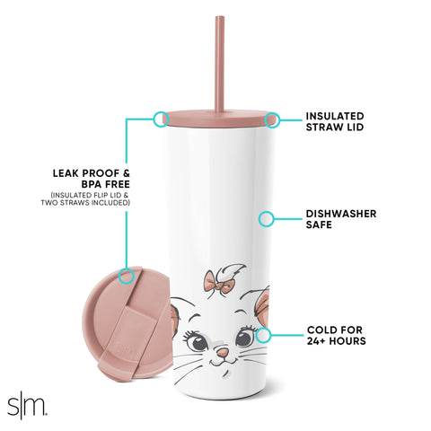 Simple Modern Disney Insulated Tumbler Cup with Flip Lid and Straw