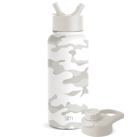 Summit Water Bottle with Straw Lid and Chug Lid – Simple Modern