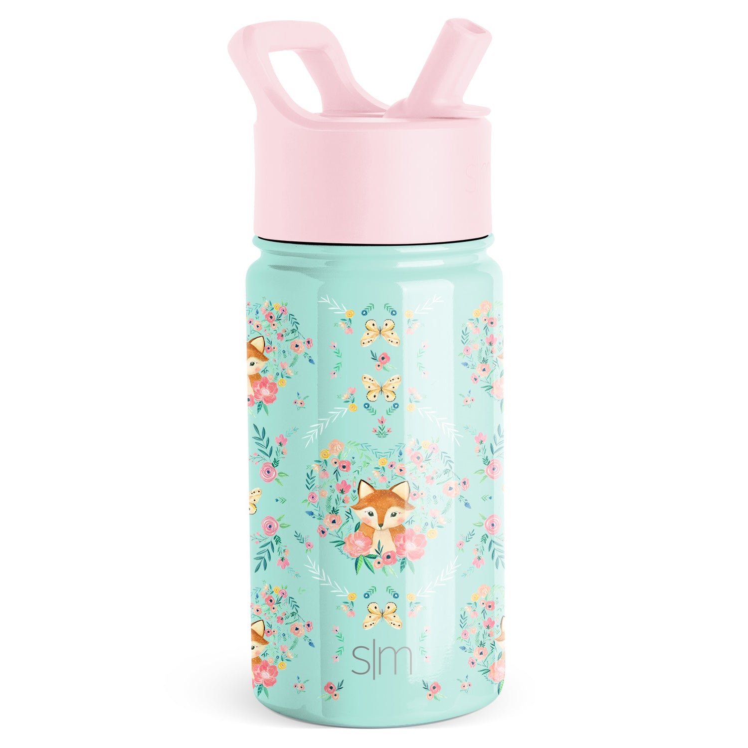 Simple Modern Kids Water Bottle with Straw Lid | Insulated Stainless Steel Reusable Tumbler for Toddlers, Girls | Summit | 14oz, Chloe Floral