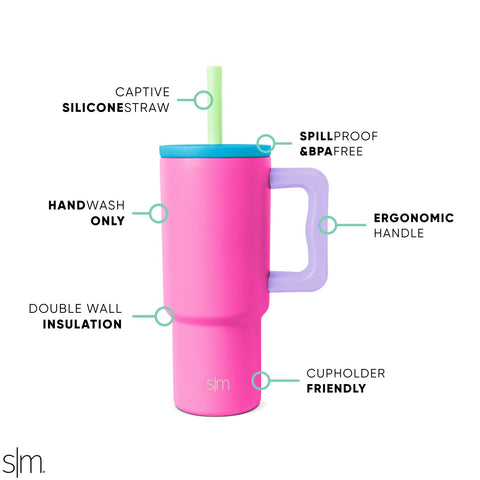 Trek Kids Tumbler with Silicone Straw Lid – Simple Modern