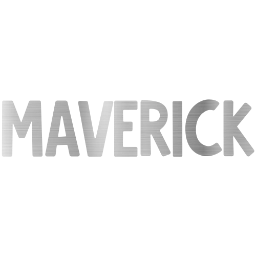 The word 'Maverick' in metallic silver font.